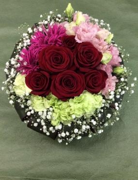 ラウンド型のｱﾚﾝｼﾞ｜「花倶楽部マーラリッシュ」　（青森県八戸市の花キューピット加盟店 花屋）のブログ