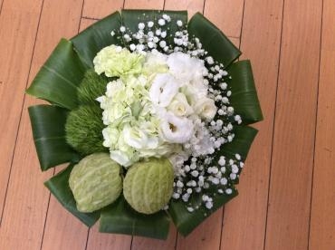 グリーン系のアレンジメント｜「花倶楽部マーラリッシュ」　（青森県八戸市の花キューピット加盟店 花屋）のブログ